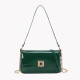 Patent leather shoulder bag with GB magnet closure