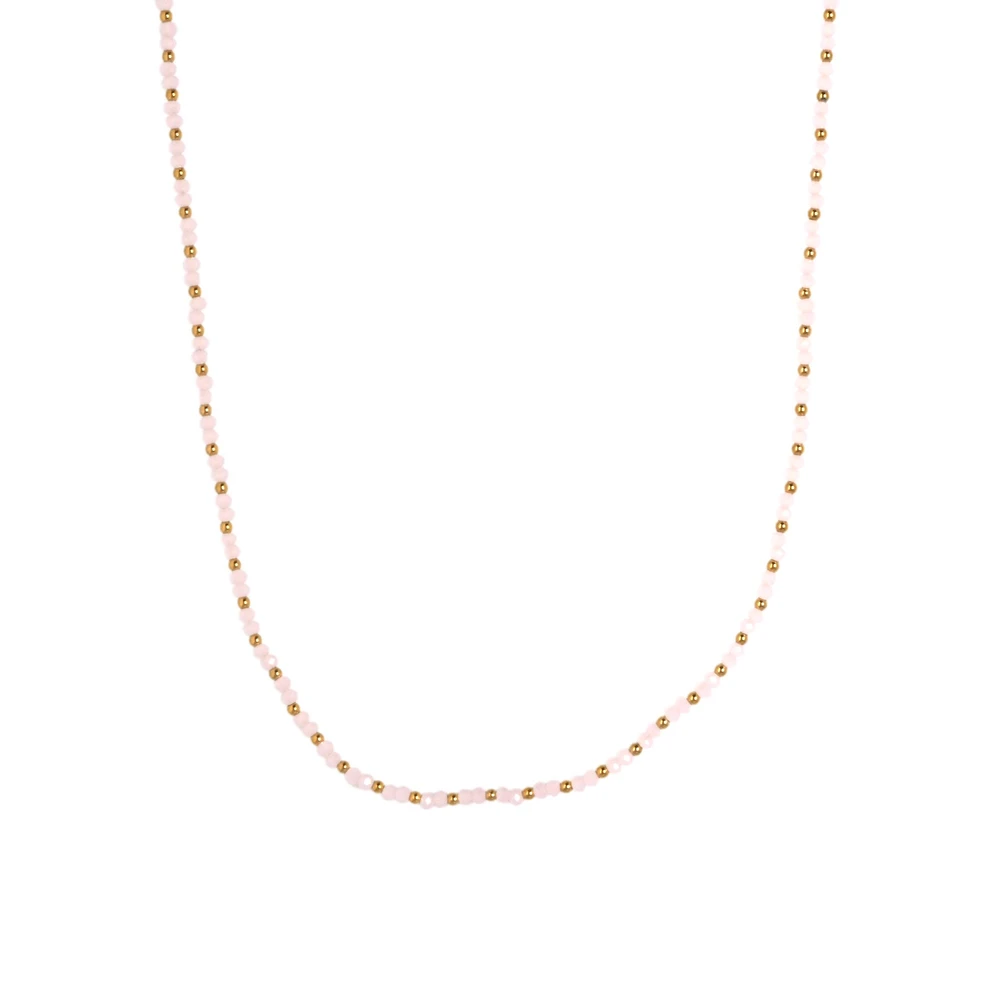 Collana acciaio con pietre colorate GB