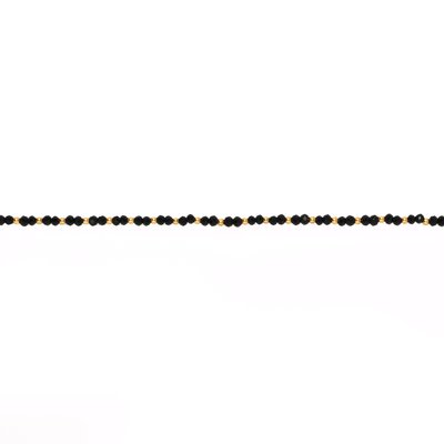 Bracciale in acciaio pietre in colore nero GB