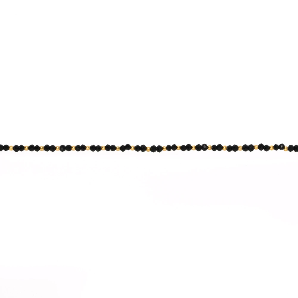 Steel bracelet stones in color black GB