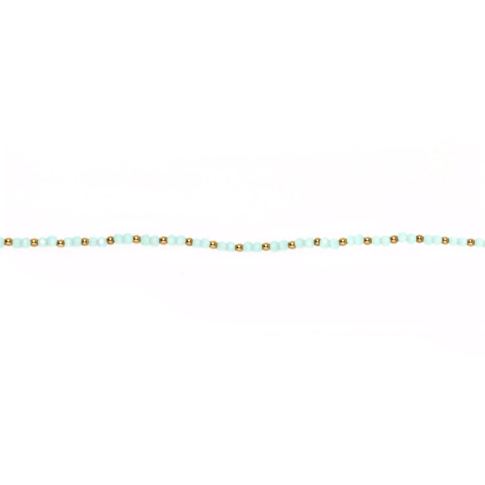 Pulsera en acero piedras en color azul GB