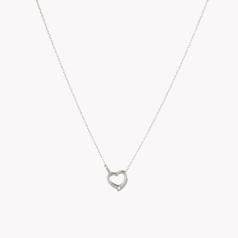 Heart necklace with a diamond GB