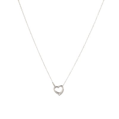 Collar de corazón con un diamante GB 