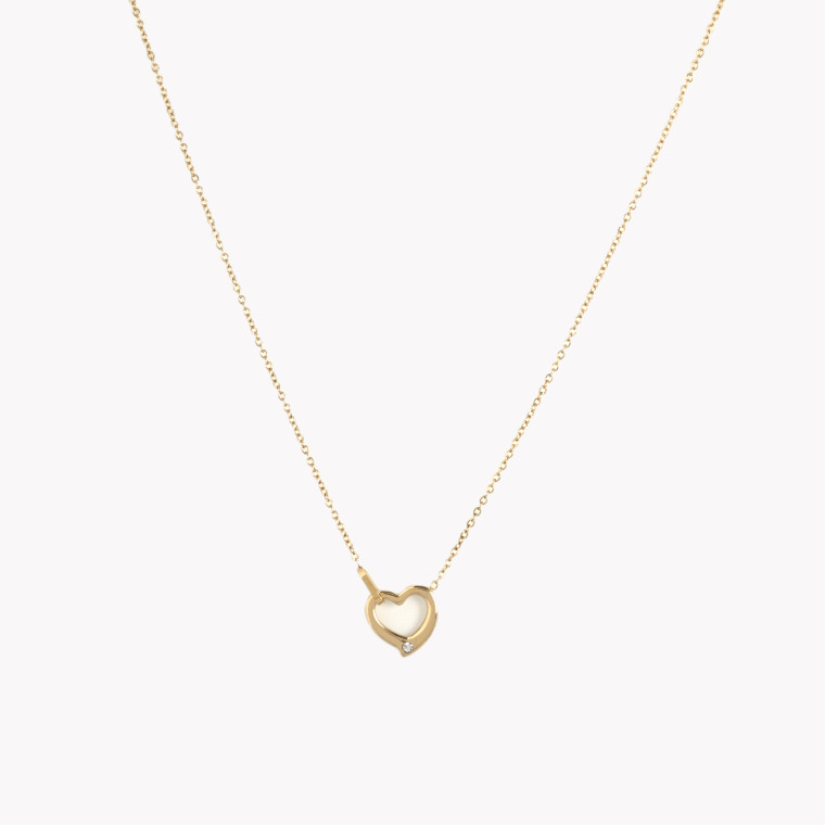 Heart necklace with a diamond GB