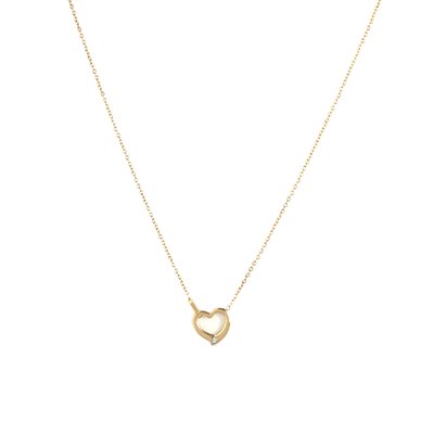 Collier coeur avec un diamant GB