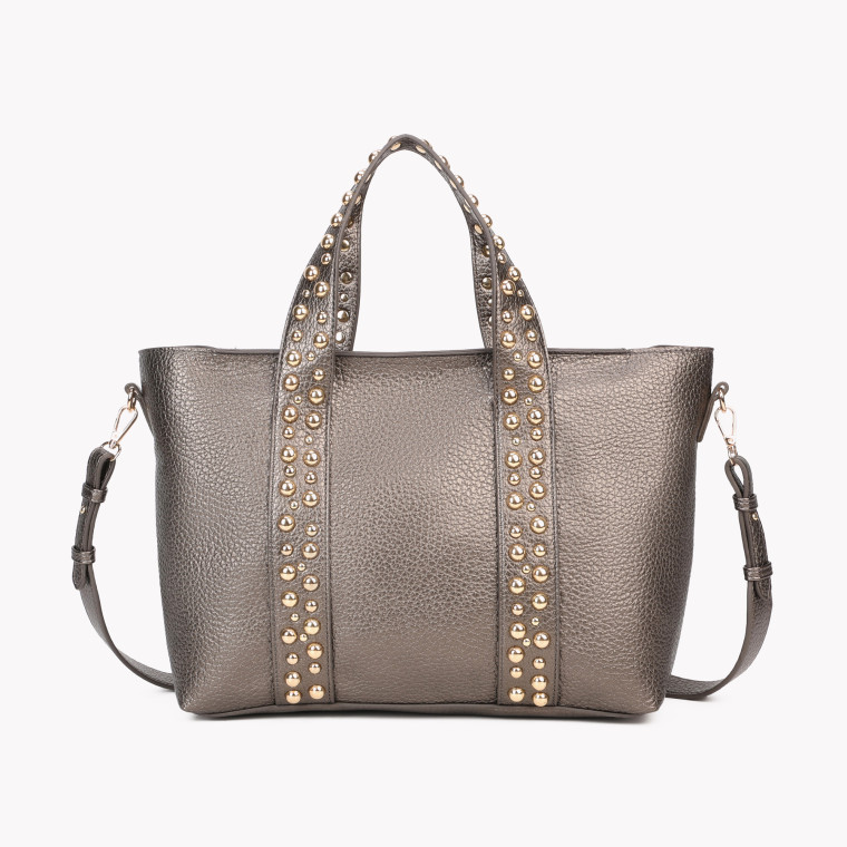 Mala Shopper com detalhes de alças com tachas GB