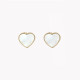 Mother of pearl heart earring GB