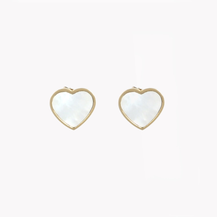 Mother of pearl heart earring GB