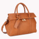 Mala do estilo Satchel com detalhes em pesponto GB