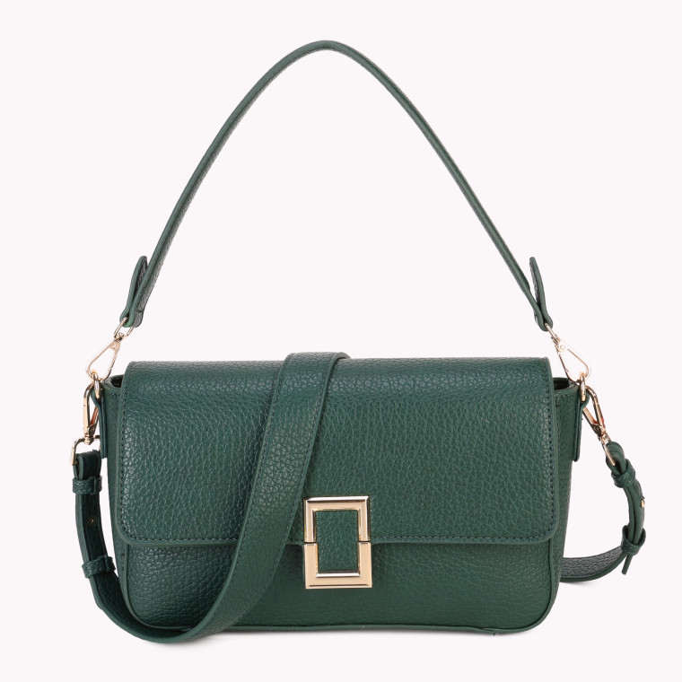 Shoulder bag with gold detail on flap closure GB