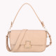 Shoulder bag with gold detail on flap closure GB