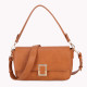 Shoulder bag with gold detail on flap closure GB