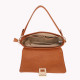 Shoulder bag with gold detail on flap closure GB