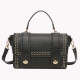 Satchel style shoulder bag with mini gold studs GB