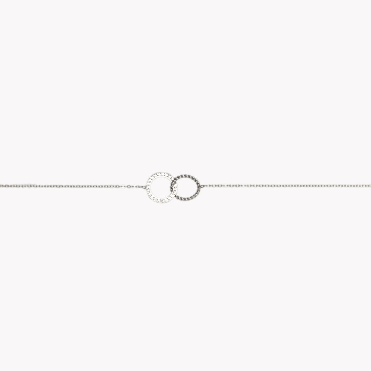 Interlaced circle steel bracelet GGB