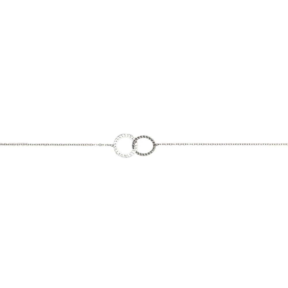 Interlaced circle steel bracelet GGB