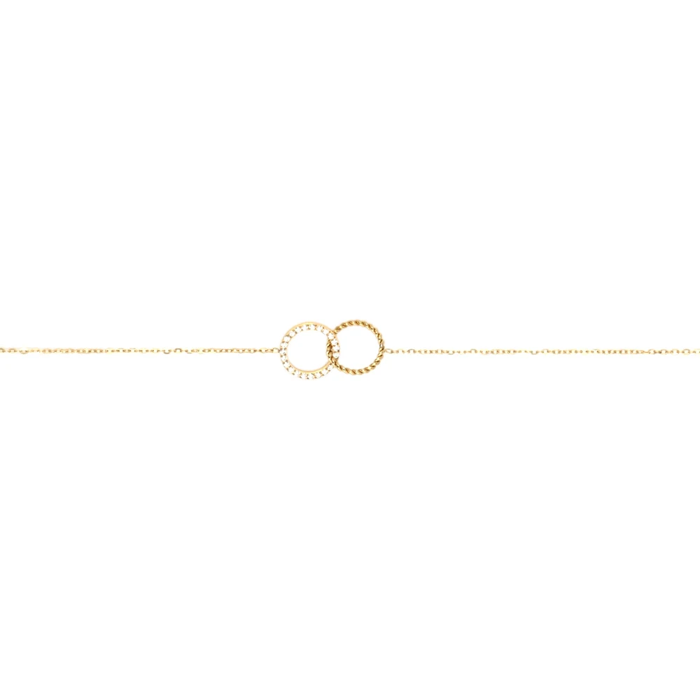 Interlaced circle steel bracelet GGB