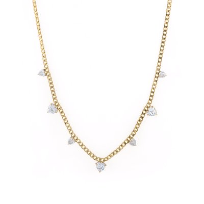 Collier coeur en acier brillant GB