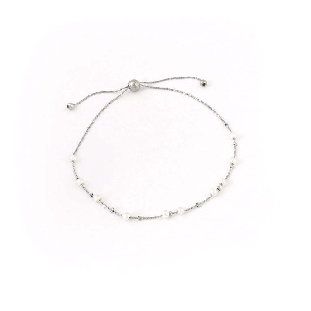 Bracciali regolabile in acciaio perle GB