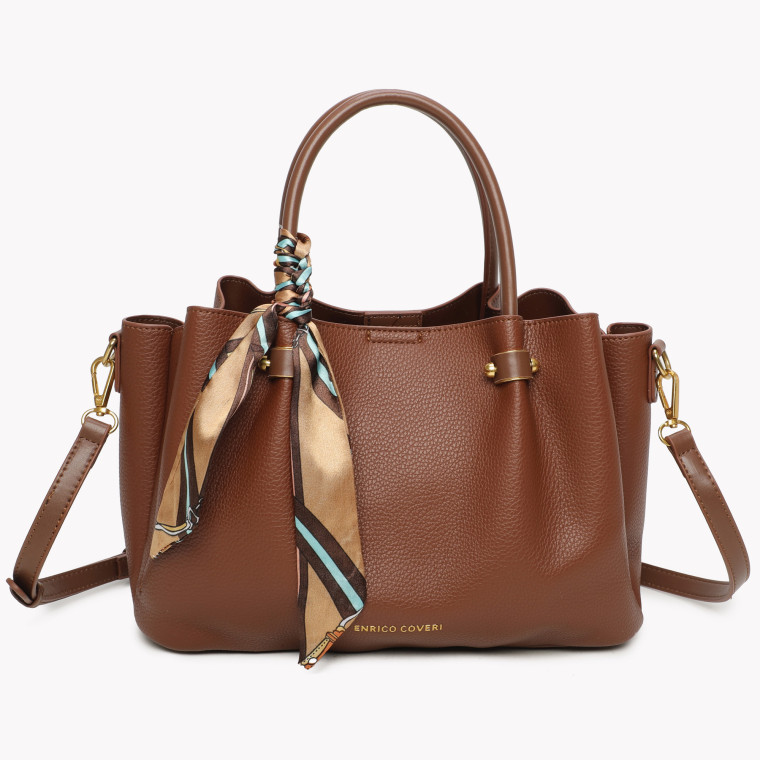 Bolso satchel con divisores y detalle en las asas GB