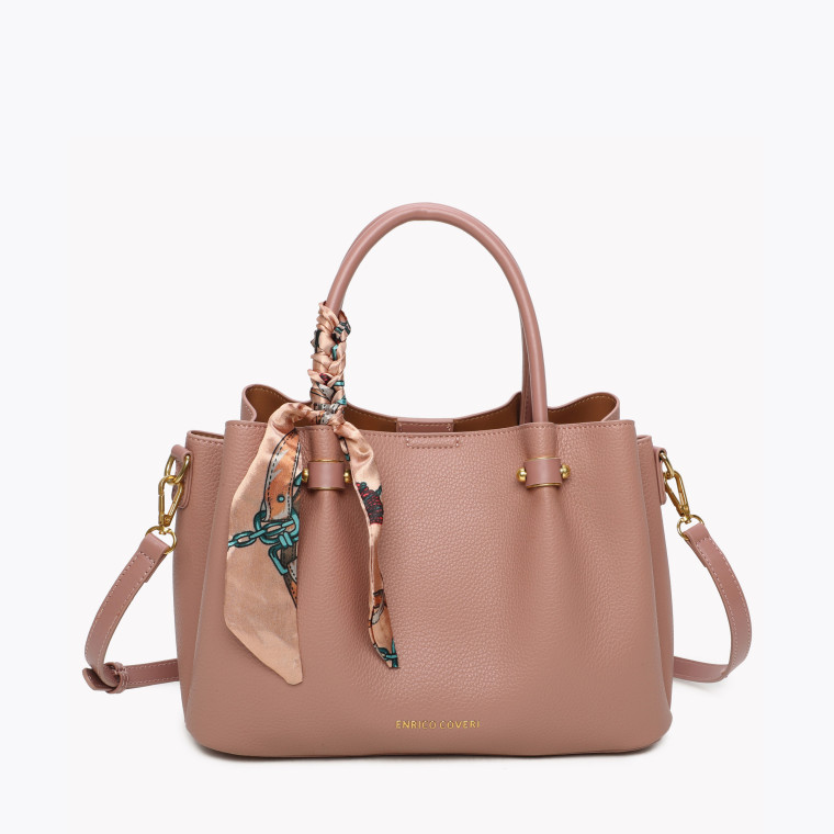 Bolso satchel con divisores y detalle en las asas GB