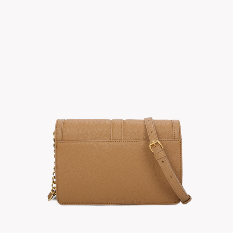 Flap closure crossbody bag with GB detail