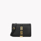 Bolsa crossbody de fecho aba com detalhe GB