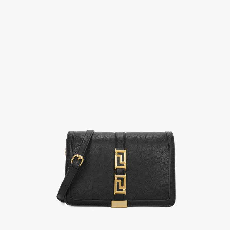 Flap closure crossbody bag with GB detail