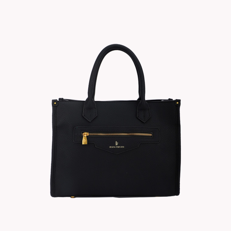 Tote style bag with external zipper detail GB