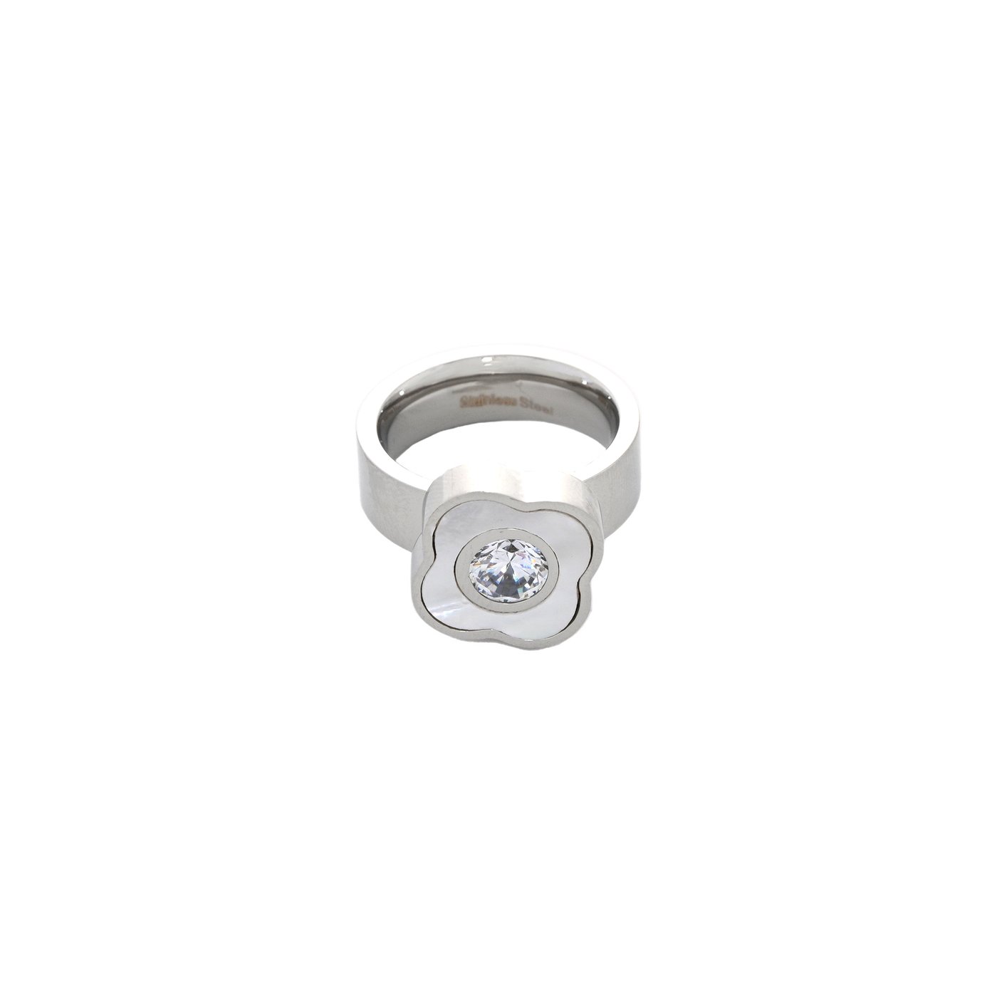 Clover steel ring thick GB