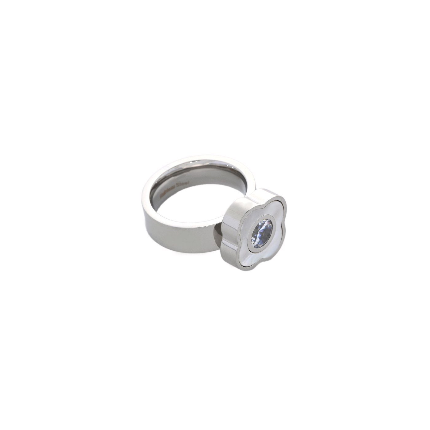 Clover steel ring thick GB