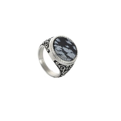 Bague en acier vintage GB