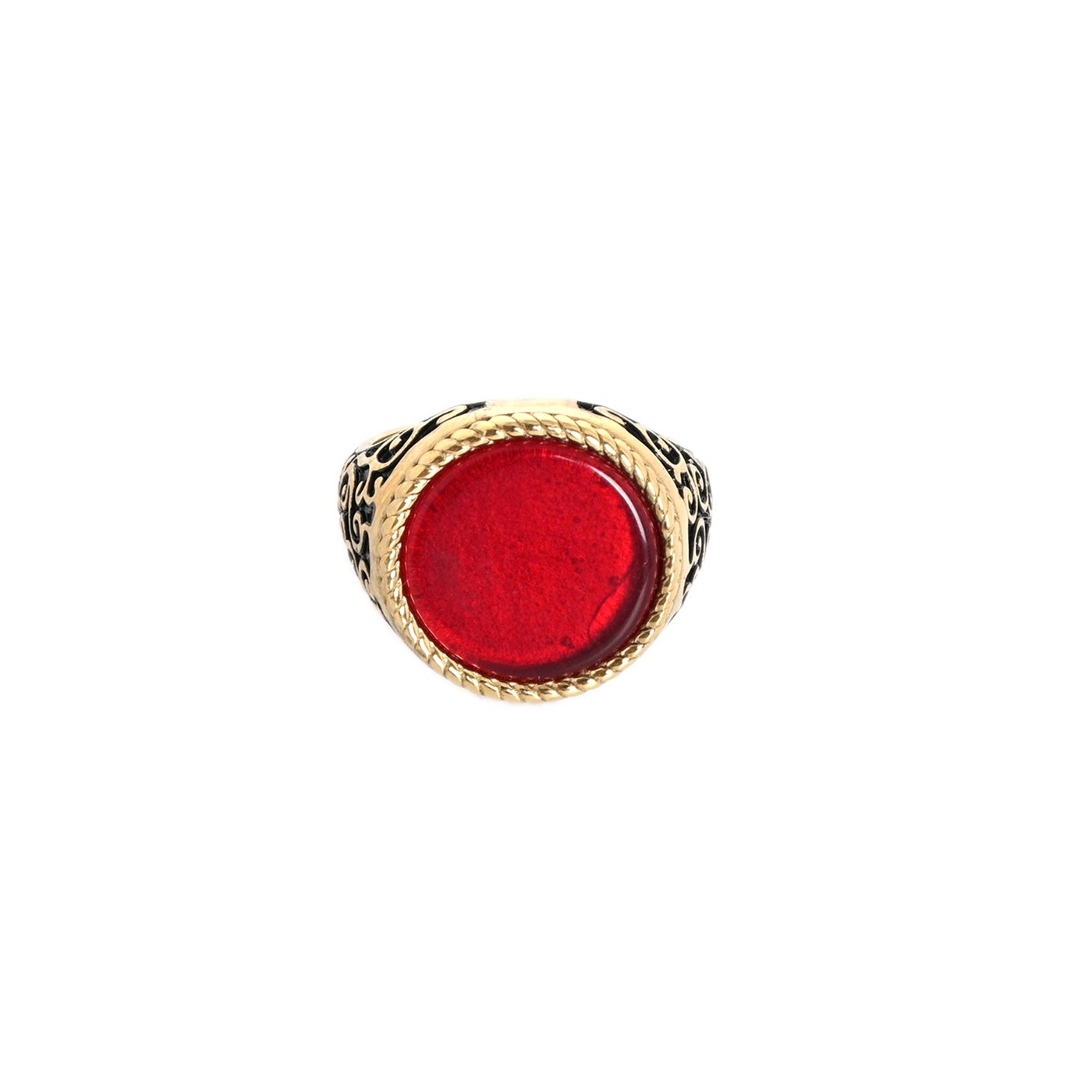 Bague en acier vintage GB