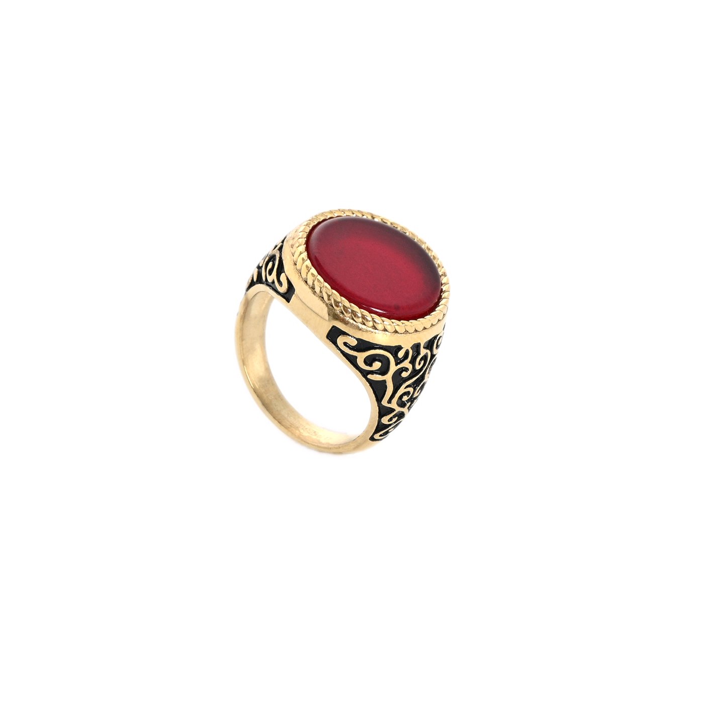 Bague en acier vintage GB