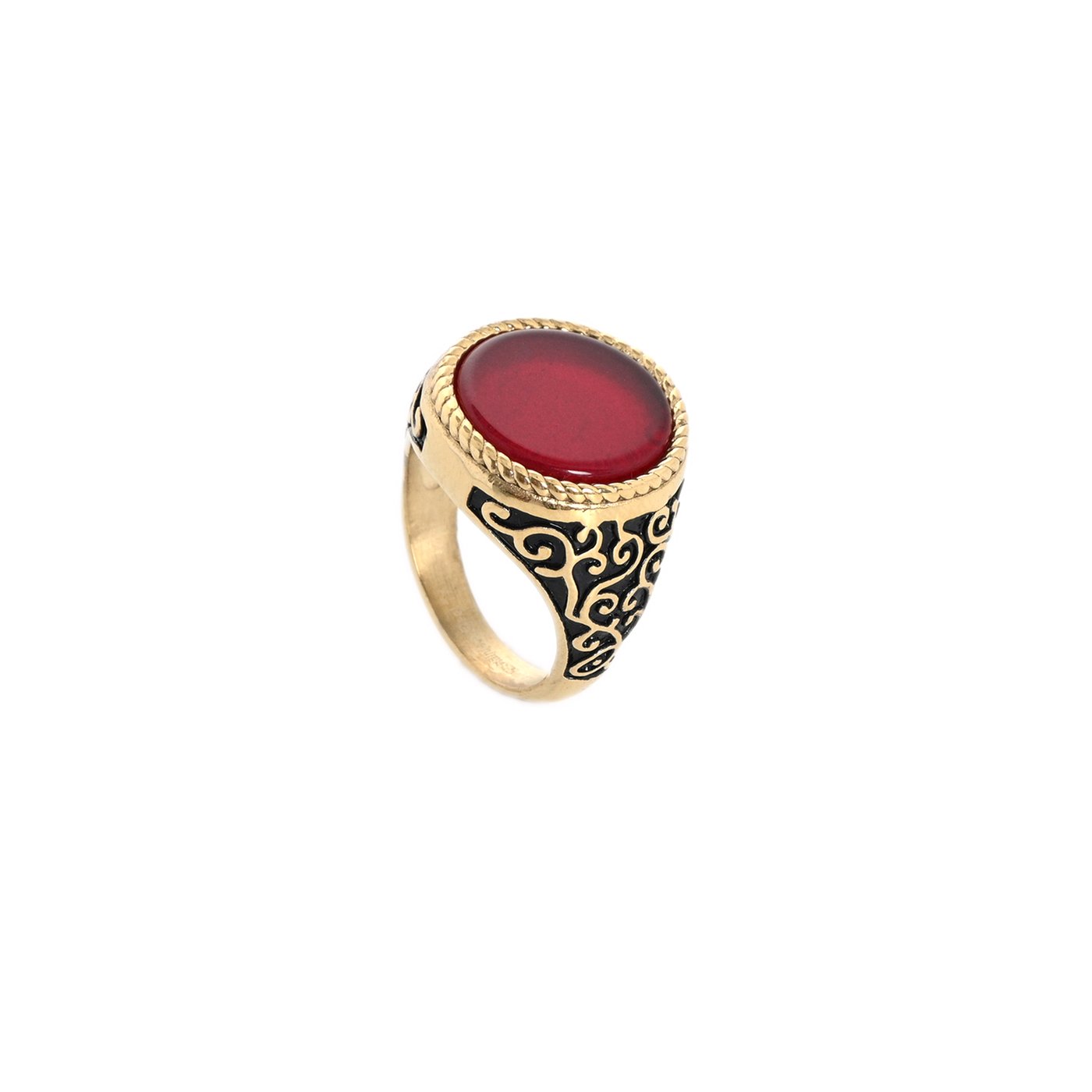 Bague en acier vintage GB