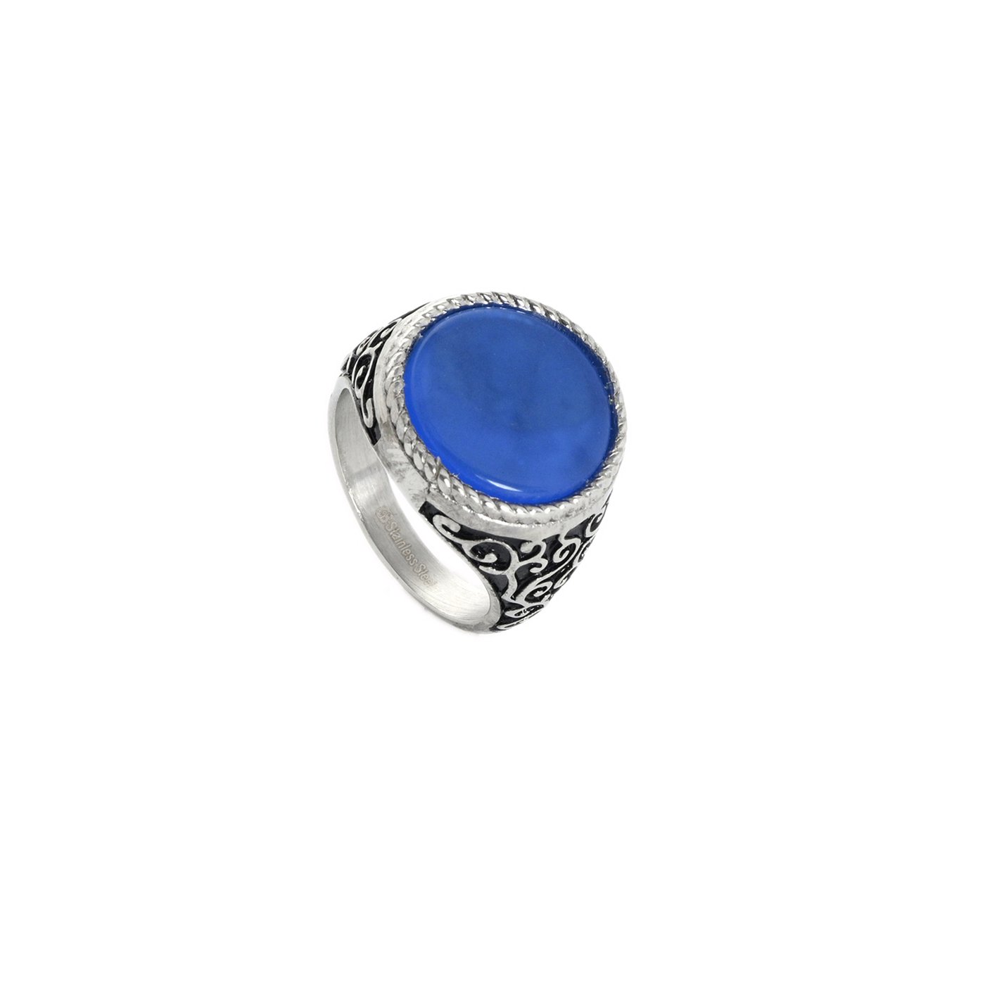 Bague en acier vintage GB