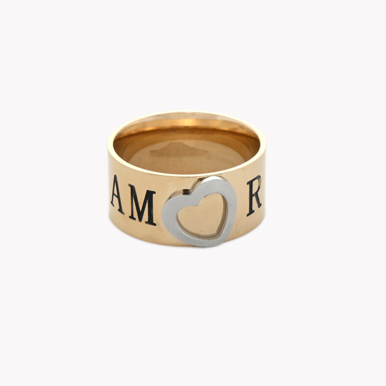 Bague en acier amor GB