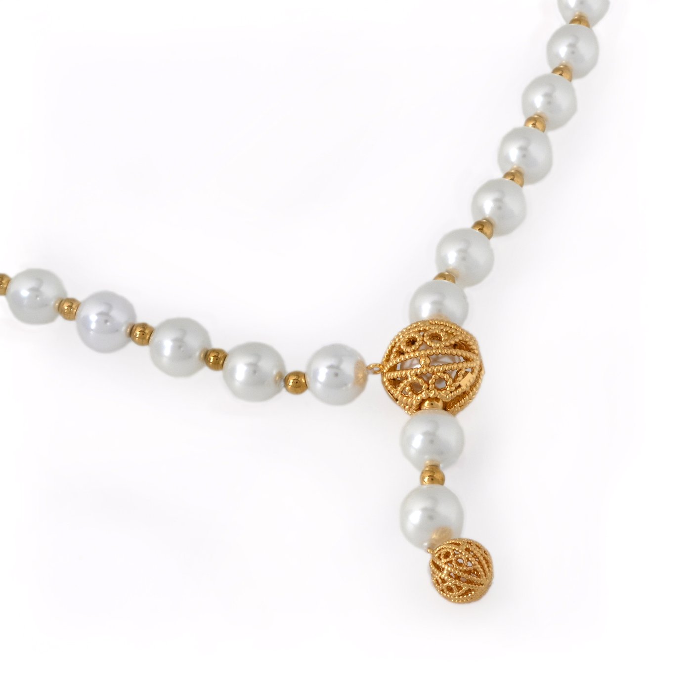 Encantos Portugal adjustable necklace with pearls