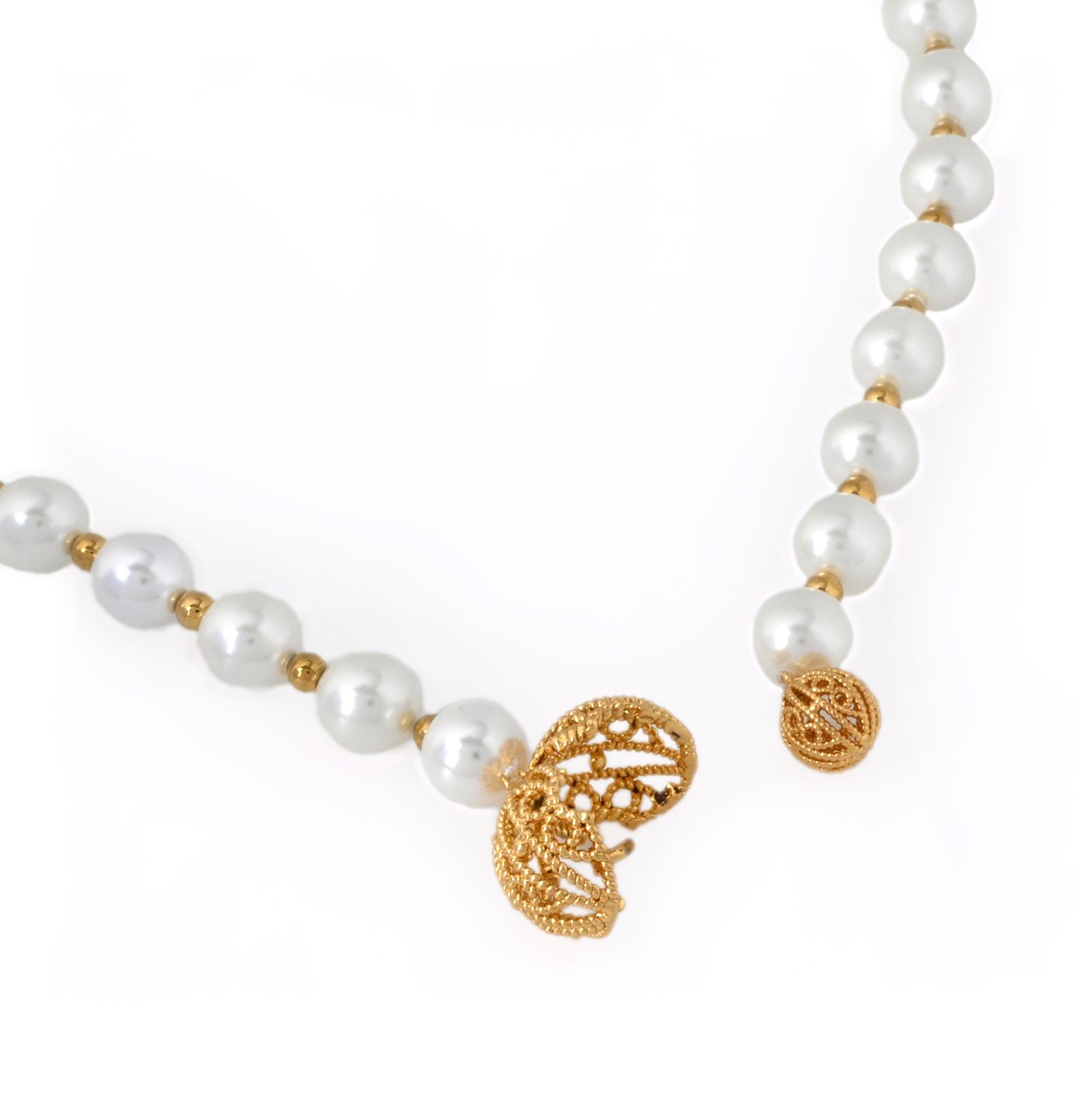 Encantos Portugal adjustable necklace with pearls