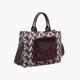 Tote style bag in farmhouse/fur with GB pattern