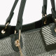 Leather bag with synthetic details and GB dividers