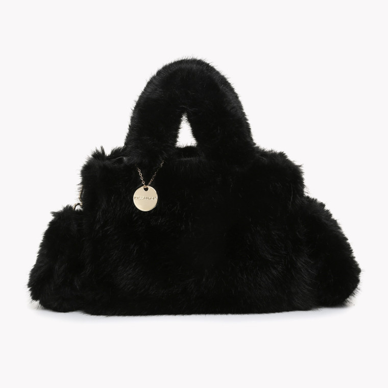 GB fur tote style crossbody bag