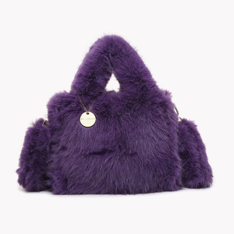 GB fur tote style crossbody bag