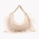 Half moon bag with feather details GB