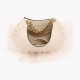 Half moon bag with feather details GB