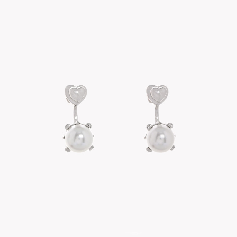 Belove pearl heart earrings GB