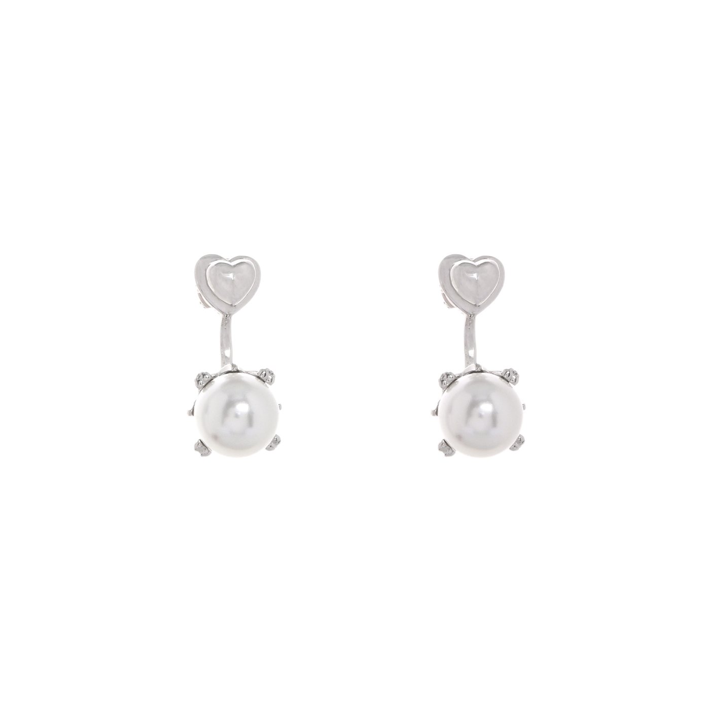 Boucles d\'oreilles BeLove en perle avec cœur pendent