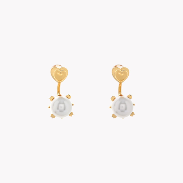 Belove pearl heart earrings GB