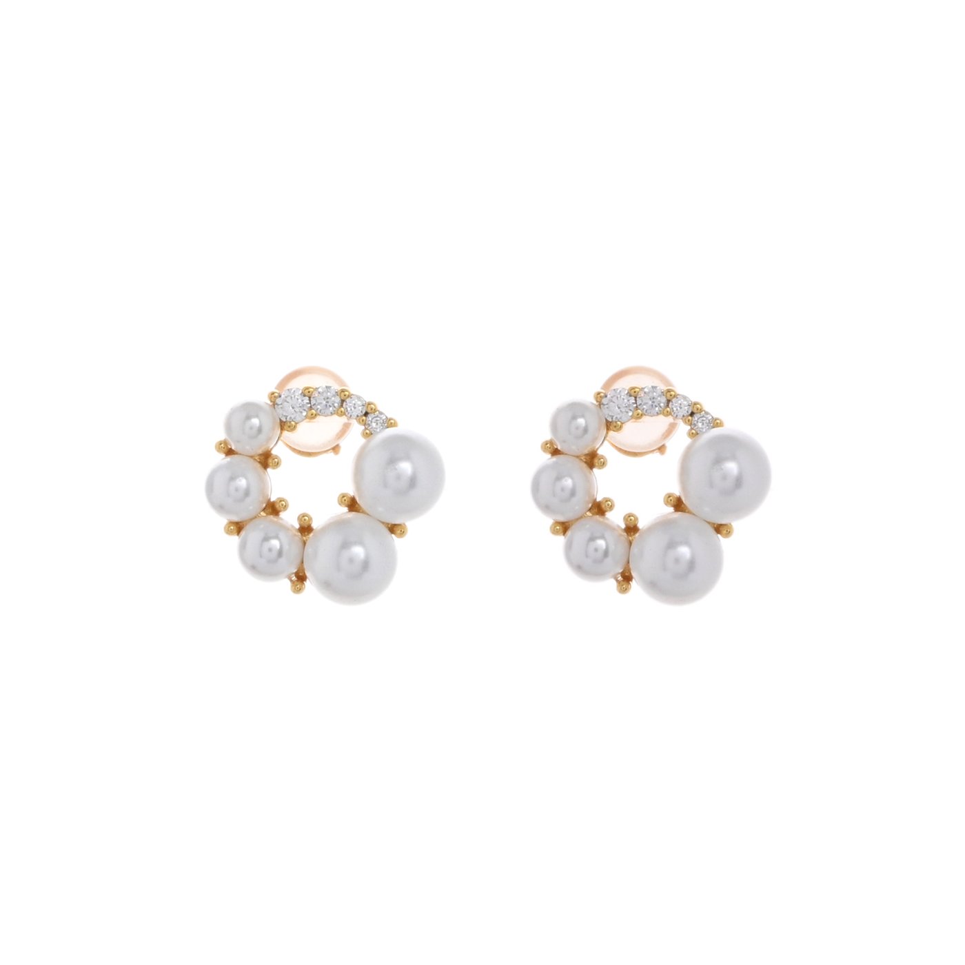 BeLove circular earrings with pearls