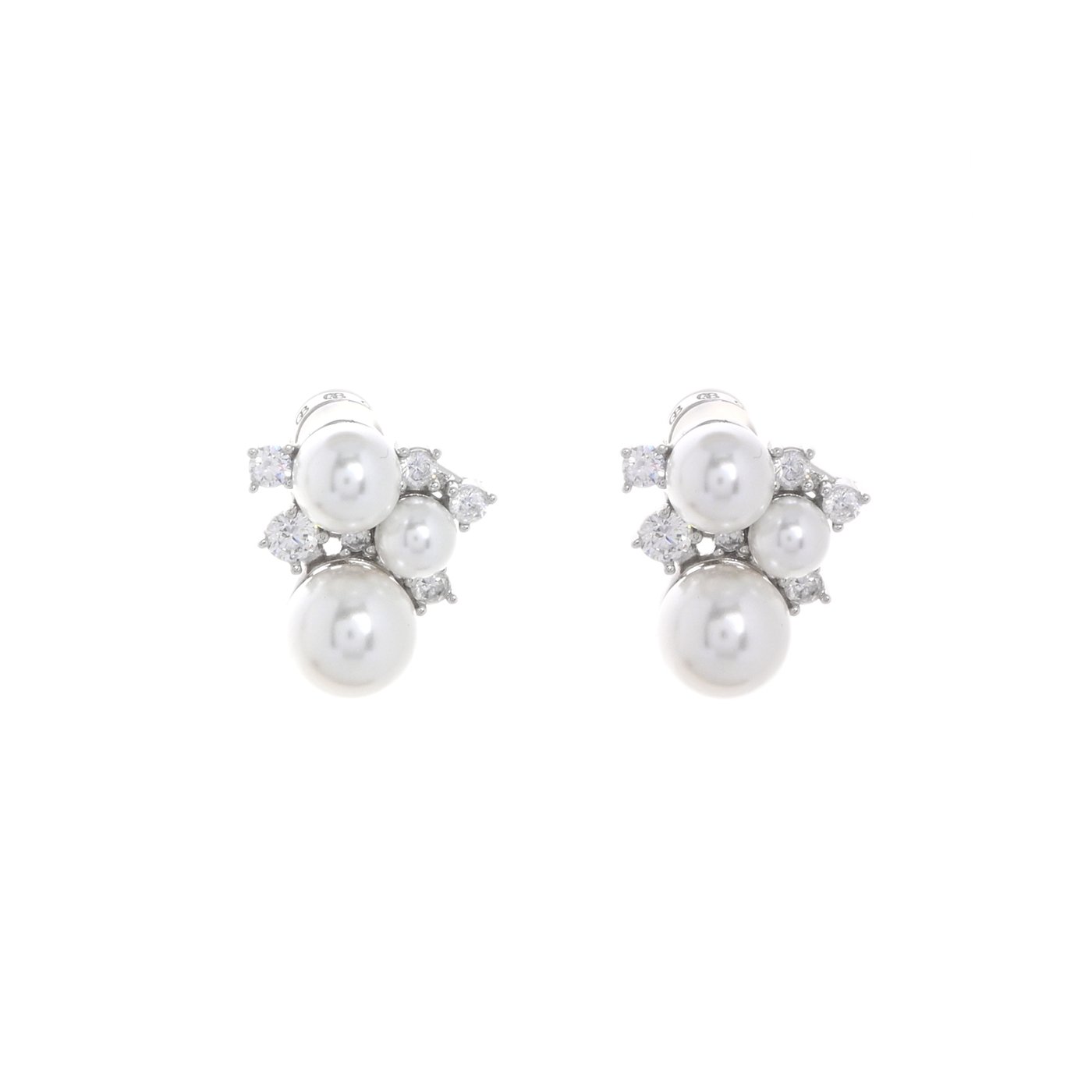 Boucles d\'oreilles BeLove avec zircones et perles